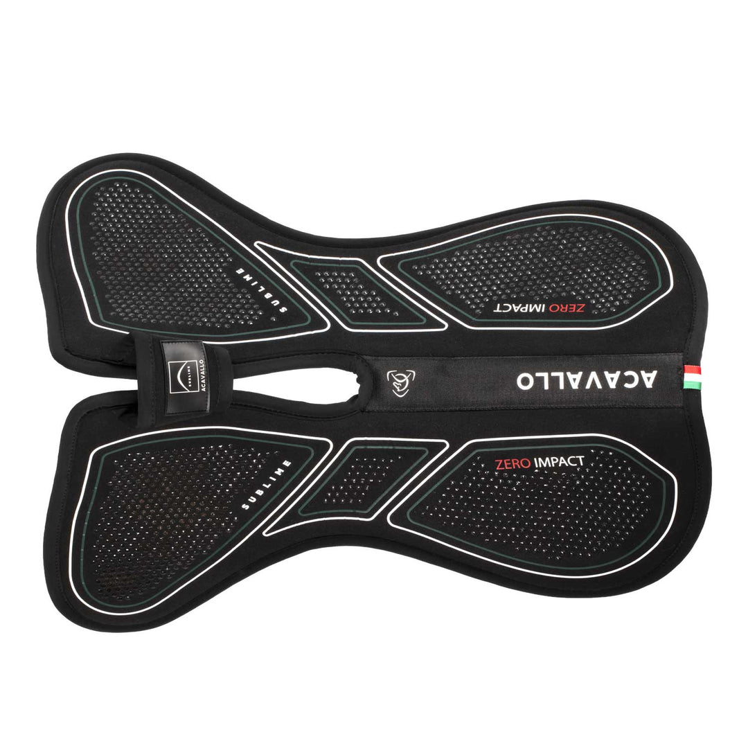 Acavallo Sublime Zero Impact Pad Withers Free Half Pad - Black