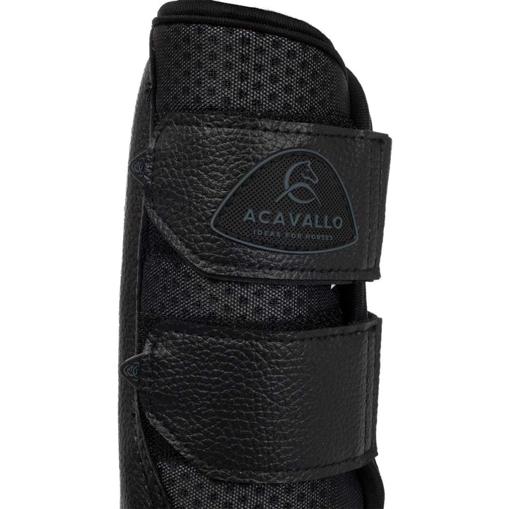 Acavallo Front Brushing Boots Perforated Neoprene - Black