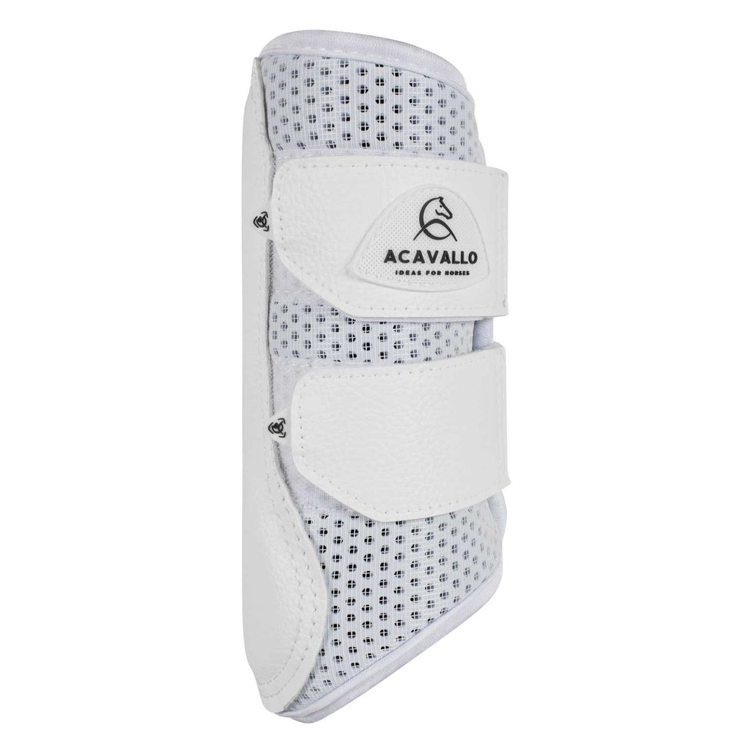 Acavallo Front Brushing Boots Perforated Neoprene - White