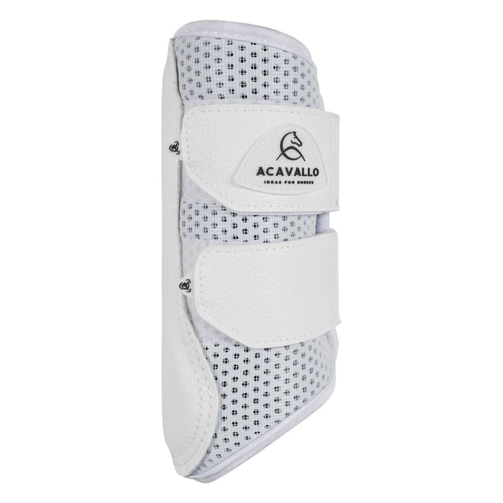 Acavallo Front Brushing Boots Perforated Neoprene - White