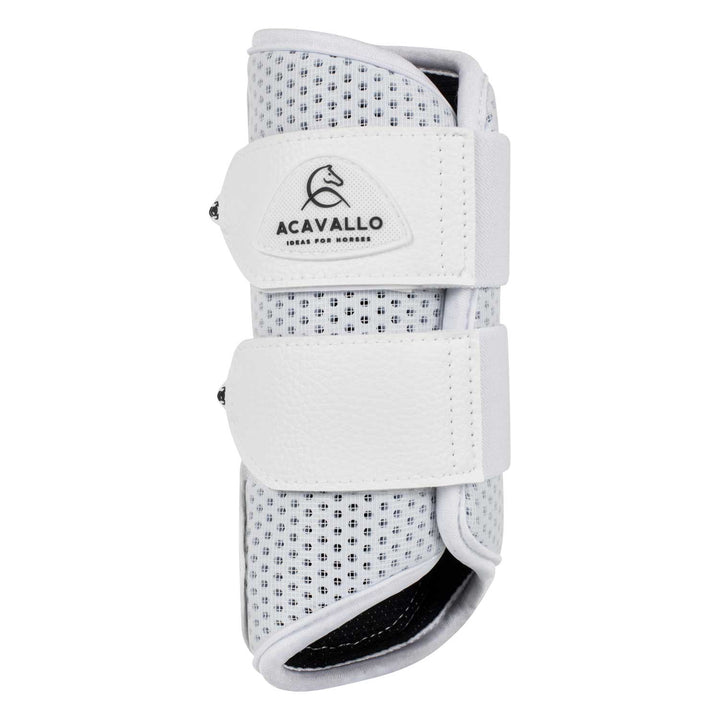 Acavallo Front Brushing Boots Perforated Neoprene - White