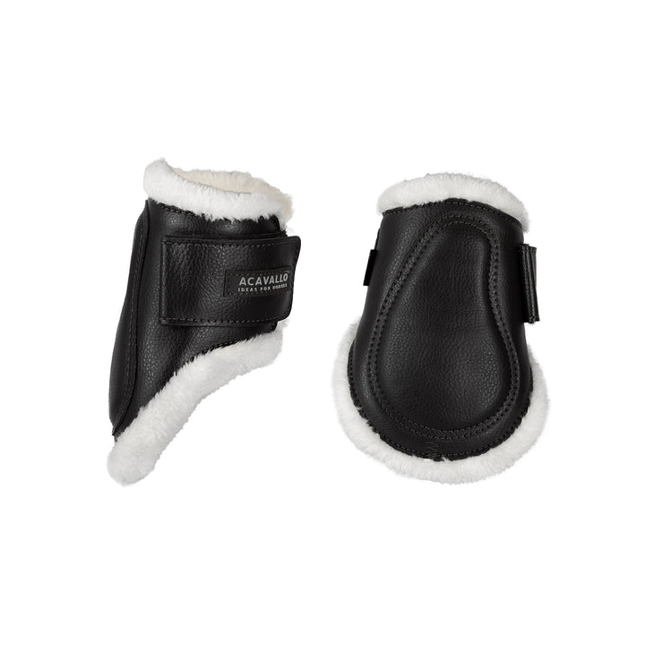 Acavallo Jumping Fetlock Boots Faux Sheepskin &amp; Hook-And-Loop Closure