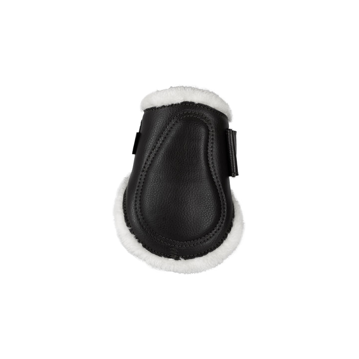 Acavallo Jumping Fetlock Boots Faux Sheepskin &amp; Hook-And-Loop Closure - Black