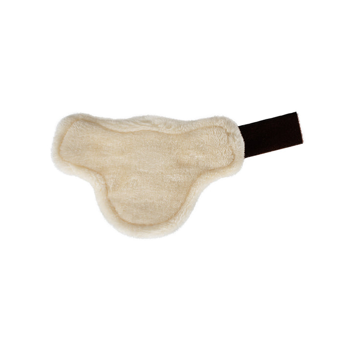 Acavallo Jumping Fetlock Boots Faux Sheepskin &amp; Hook-And-Loop Closure - Brown