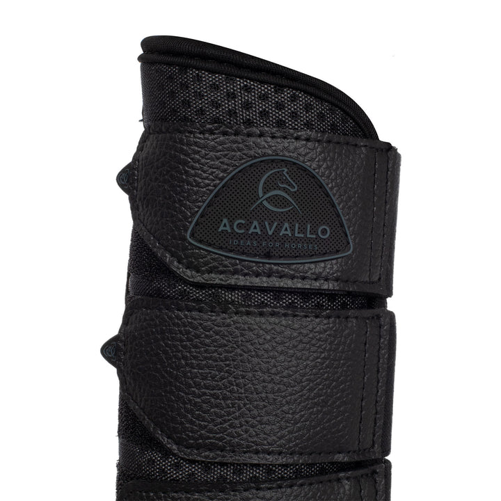 Acavallo Hind Brushing Boots Perforated Neoprene - Black