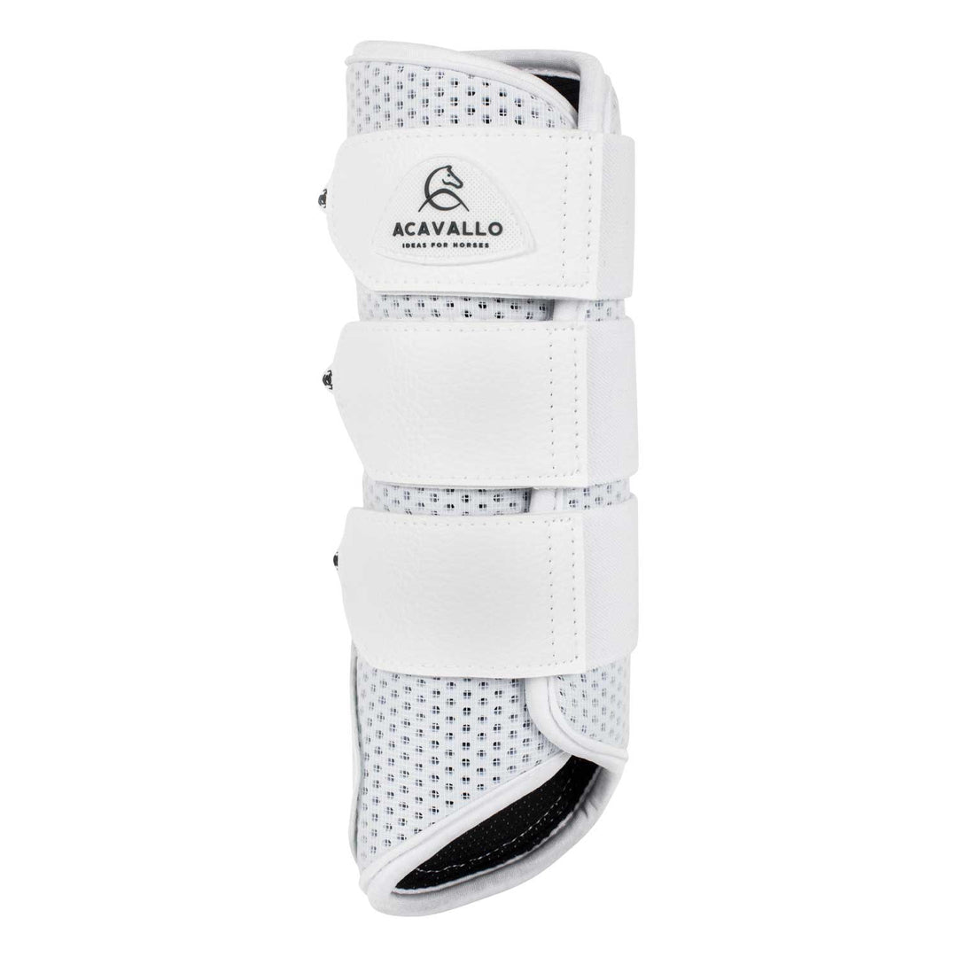 Acavallo Hind Brushing Boots Perforated Neoprene - White