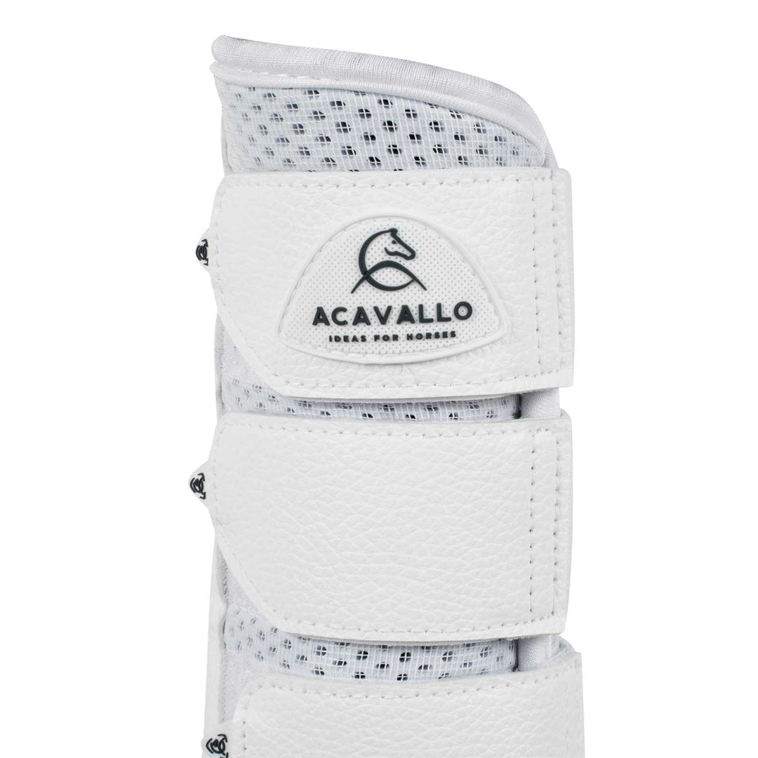 Acavallo Hind Brushing Boots Perforated Neoprene - White