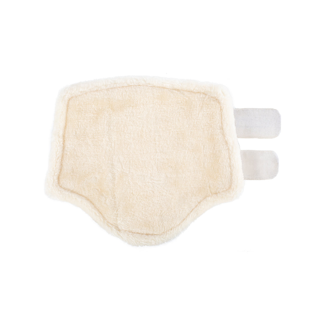 Acavallo Front Brushing Boots Faux Sheepskin &amp; Hook-And-Loop Closure - White