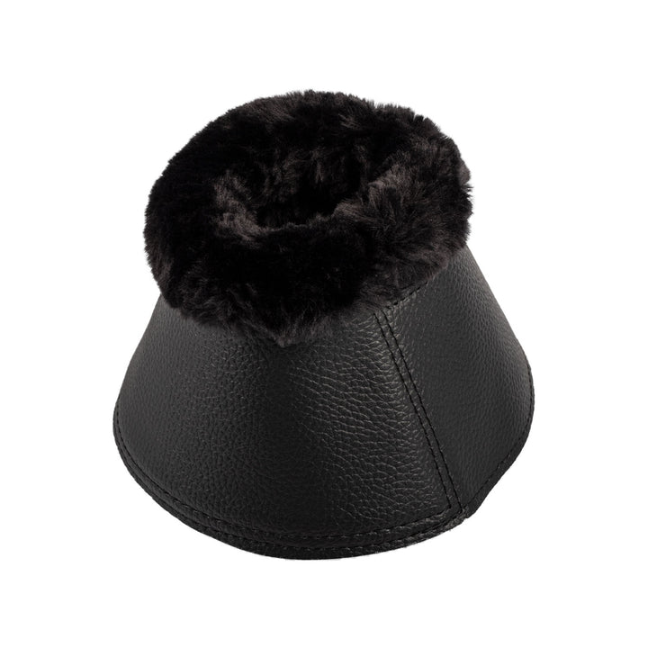 Acavallo Bell Boots Faux Sheepskin &amp; Hook-And-Loop Closure - Black