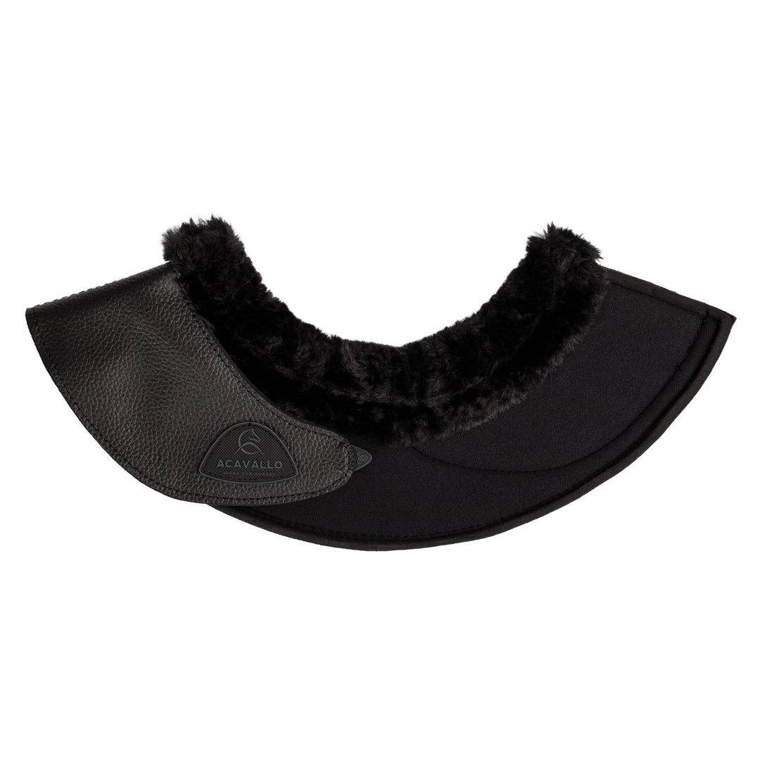 Acavallo Bell Boots Faux Sheepskin &amp; Hook-And-Loop Closure - Black