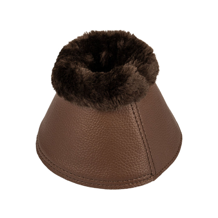 Acavallo Bell Boots Faux Sheepskin &amp; Hook-And-Loop Closure - Dark Brown