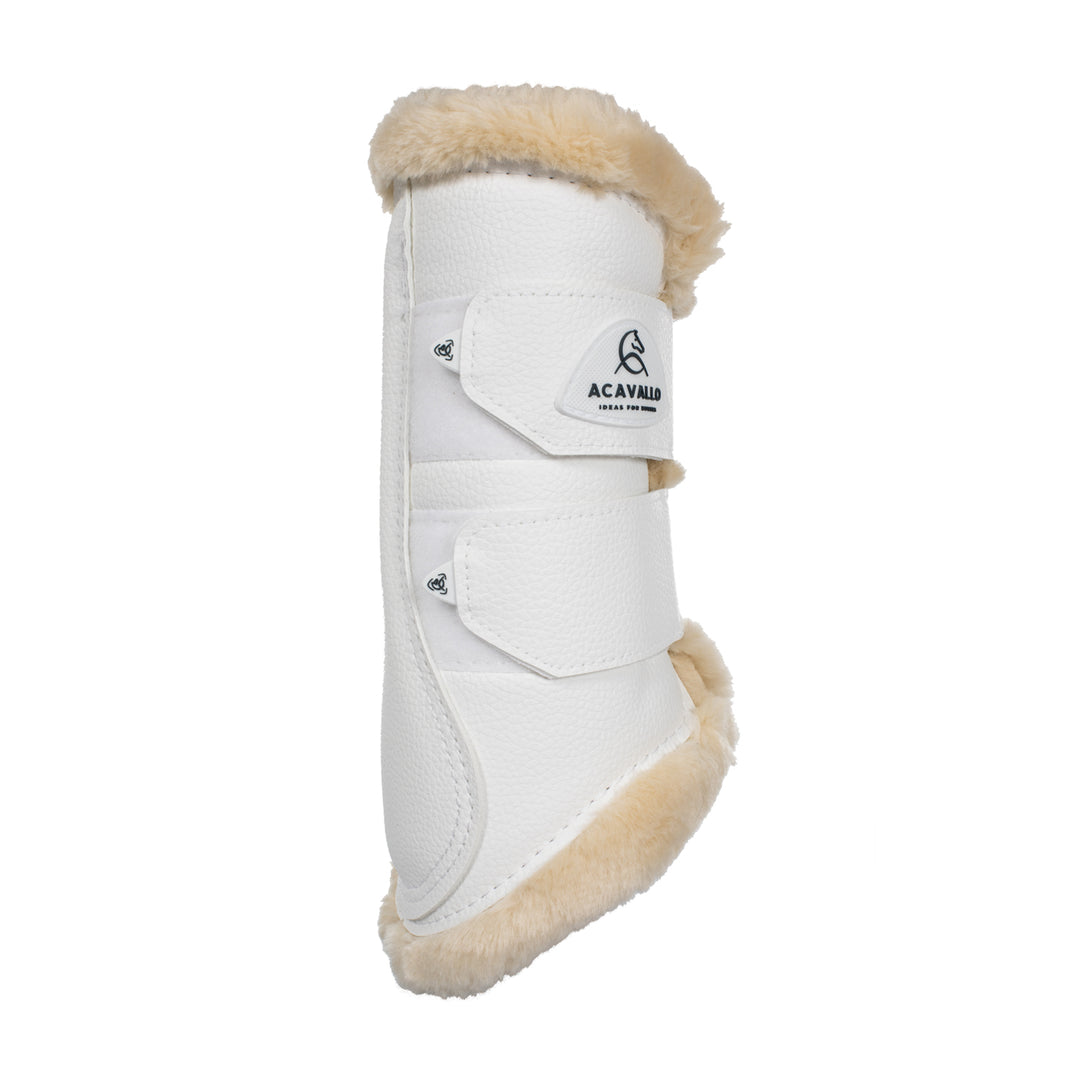 Acavallo Front Brushing Boots Eco-Leather &amp; Faux Sheepskin
