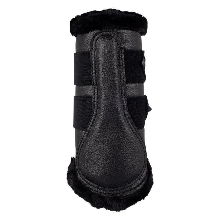 Acavallo Front Brushing Boots Eco-Leather &amp; Faux Sheepskin - Black