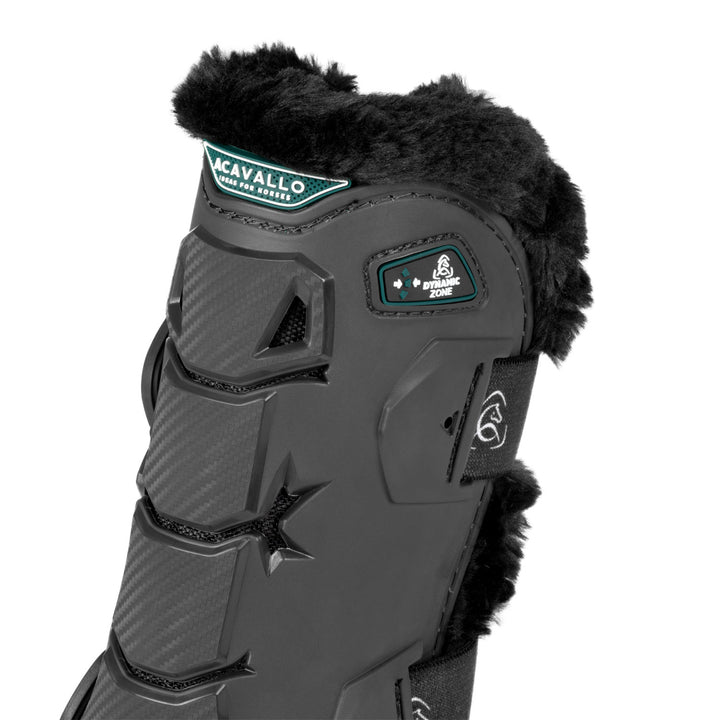 Acavallo Skeleton Dynamic Zone Boots with Synthetic Sheepskin - Black