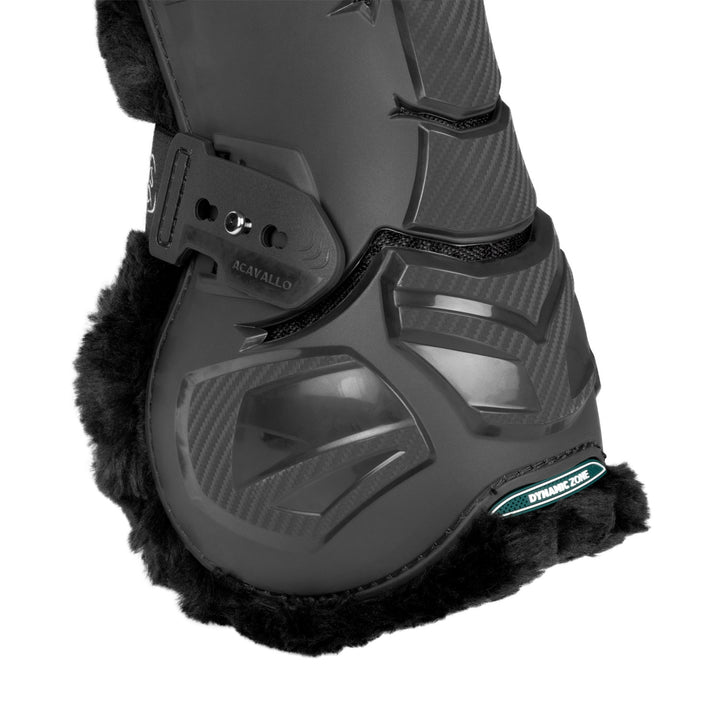 Acavallo Skeleton Dynamic Zone Boots with Synthetic Sheepskin - Black