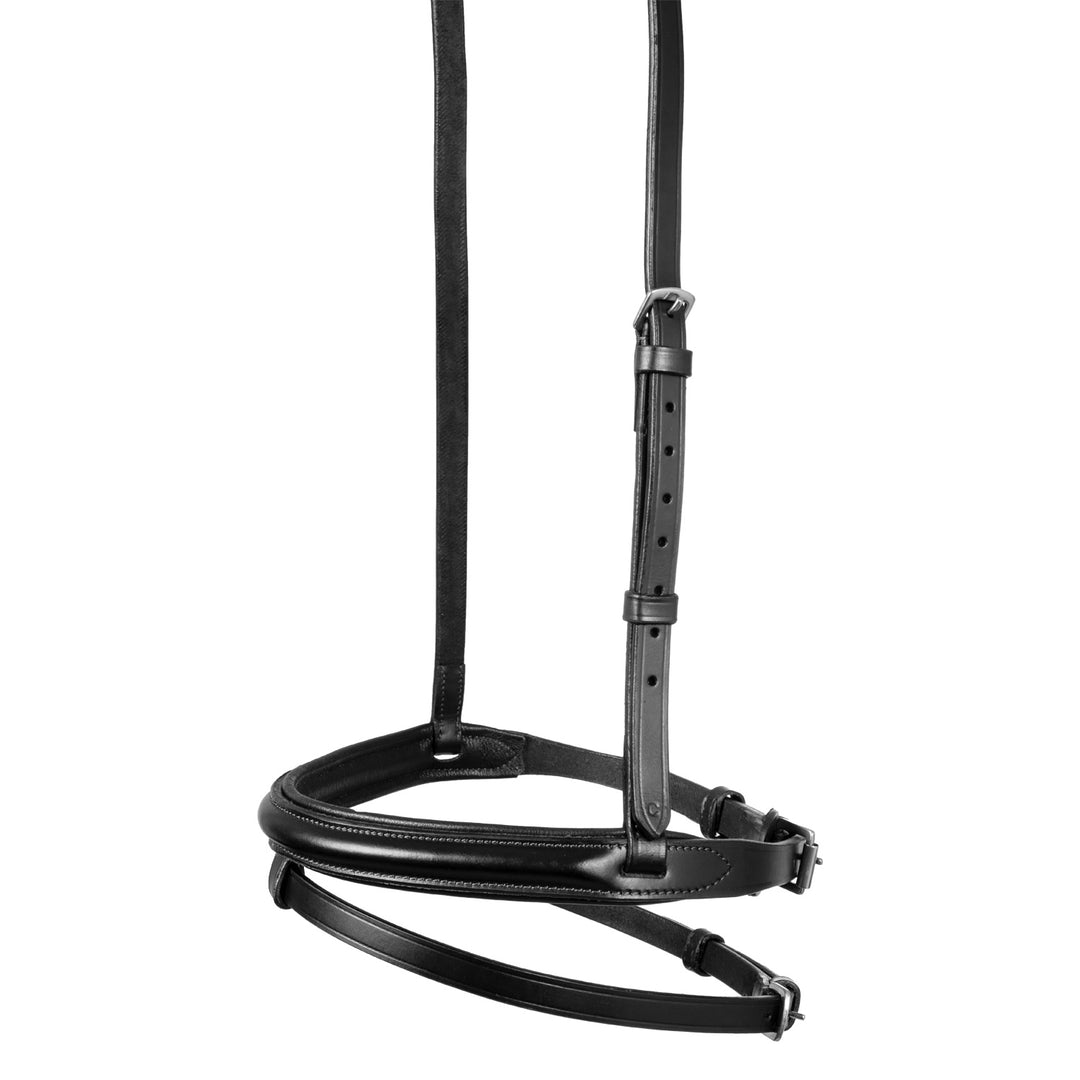 Equestro Leather Flash Noseband Bridle - Dark Brown