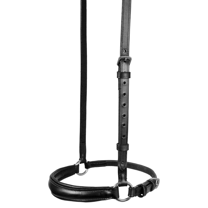 Equestro Leather German Style Noseband Bridle - Dark Brown