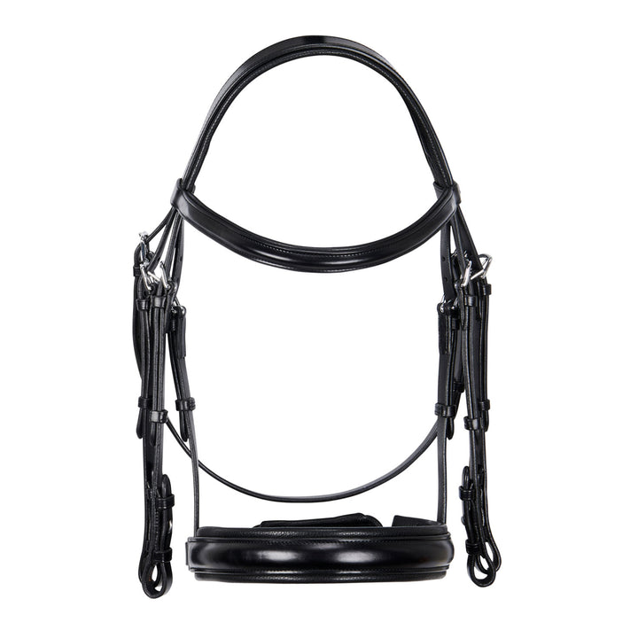 Equestro Leather Dressage Bridle Without Reins - Dark Brown