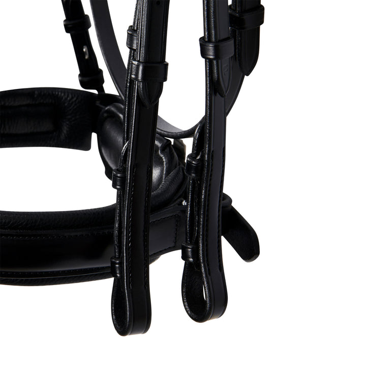 Equestro Leather Dressage Bridle Without Reins - Dark Brown