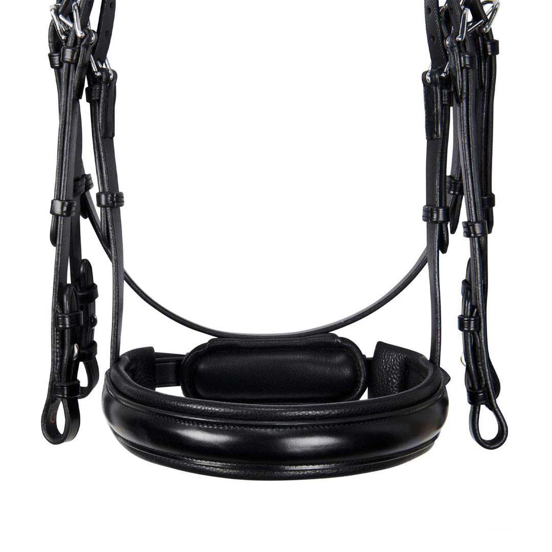 Equestro Leather Dressage Bridle Without Reins - Dark Brown