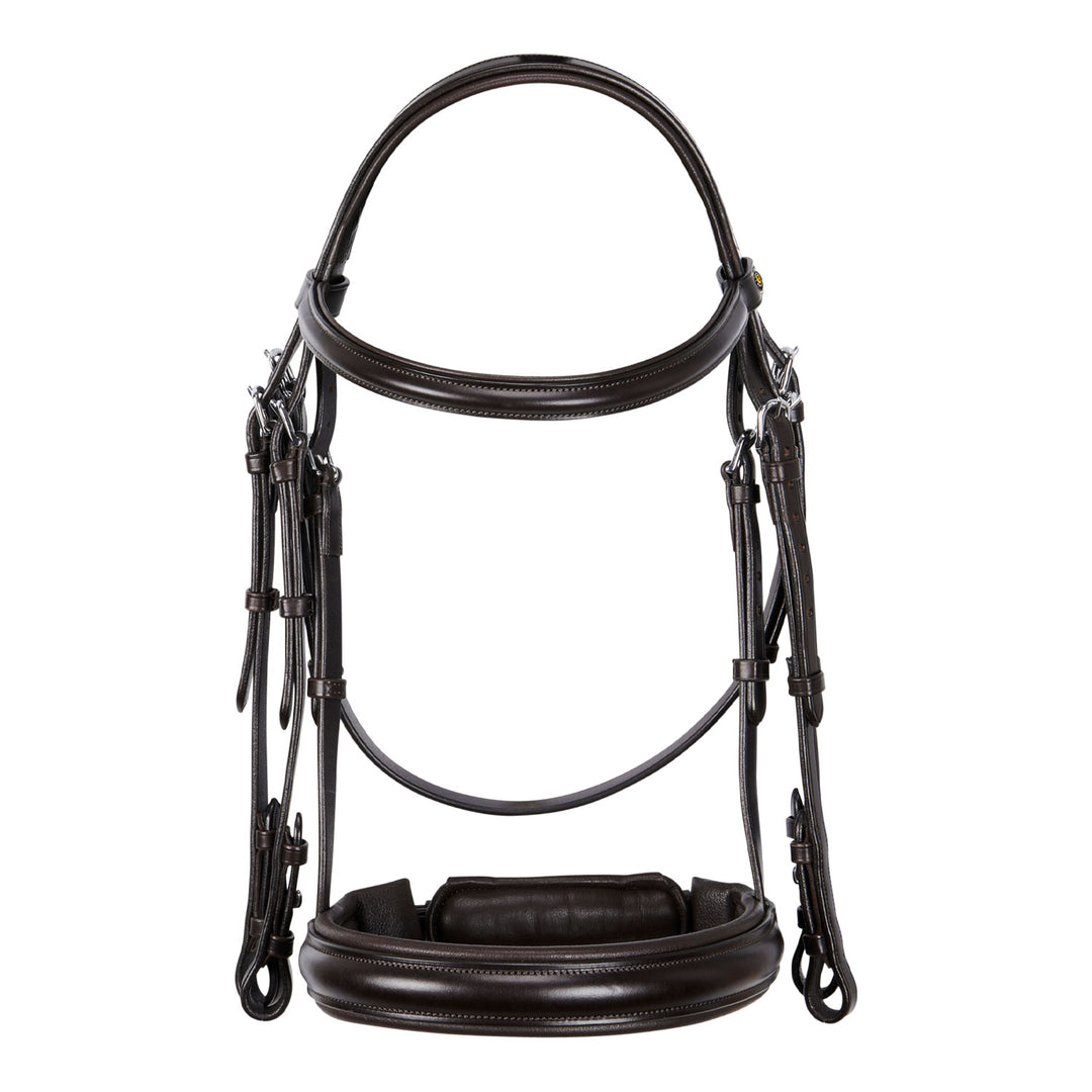Equestro Leather Dressage Bridle Without Reins