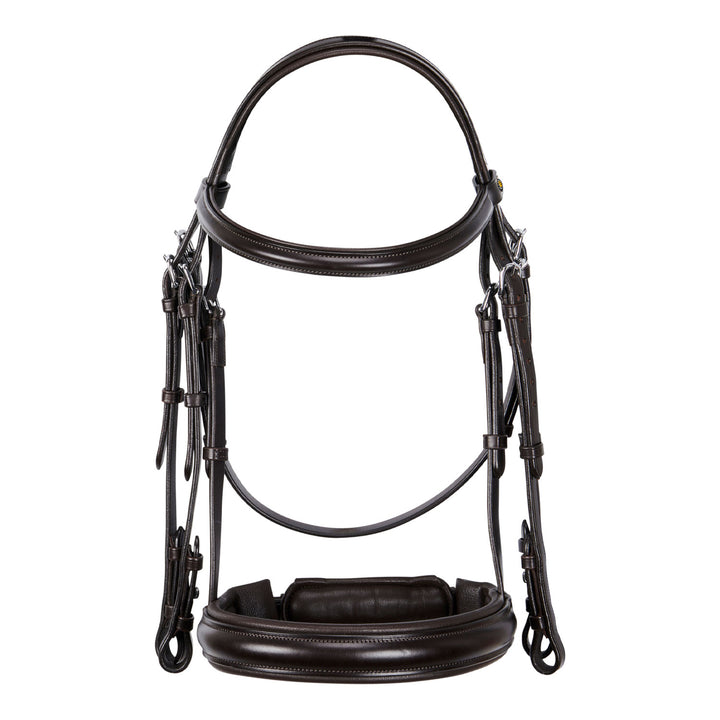 Equestro Leather Dressage Bridle Without Reins