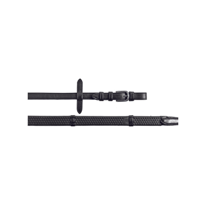 Equestro Reins for English Bridle with Nichel-Plated Buckles - Dark Brown