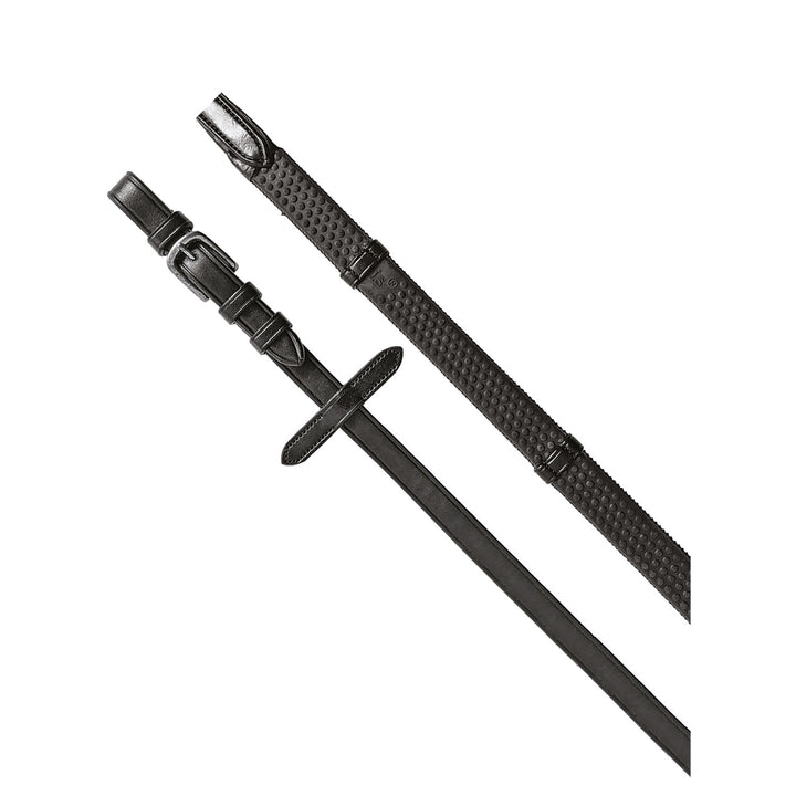 Equestro Reins for English Bridle with Nichel-Plated Buckles - Dark Brown