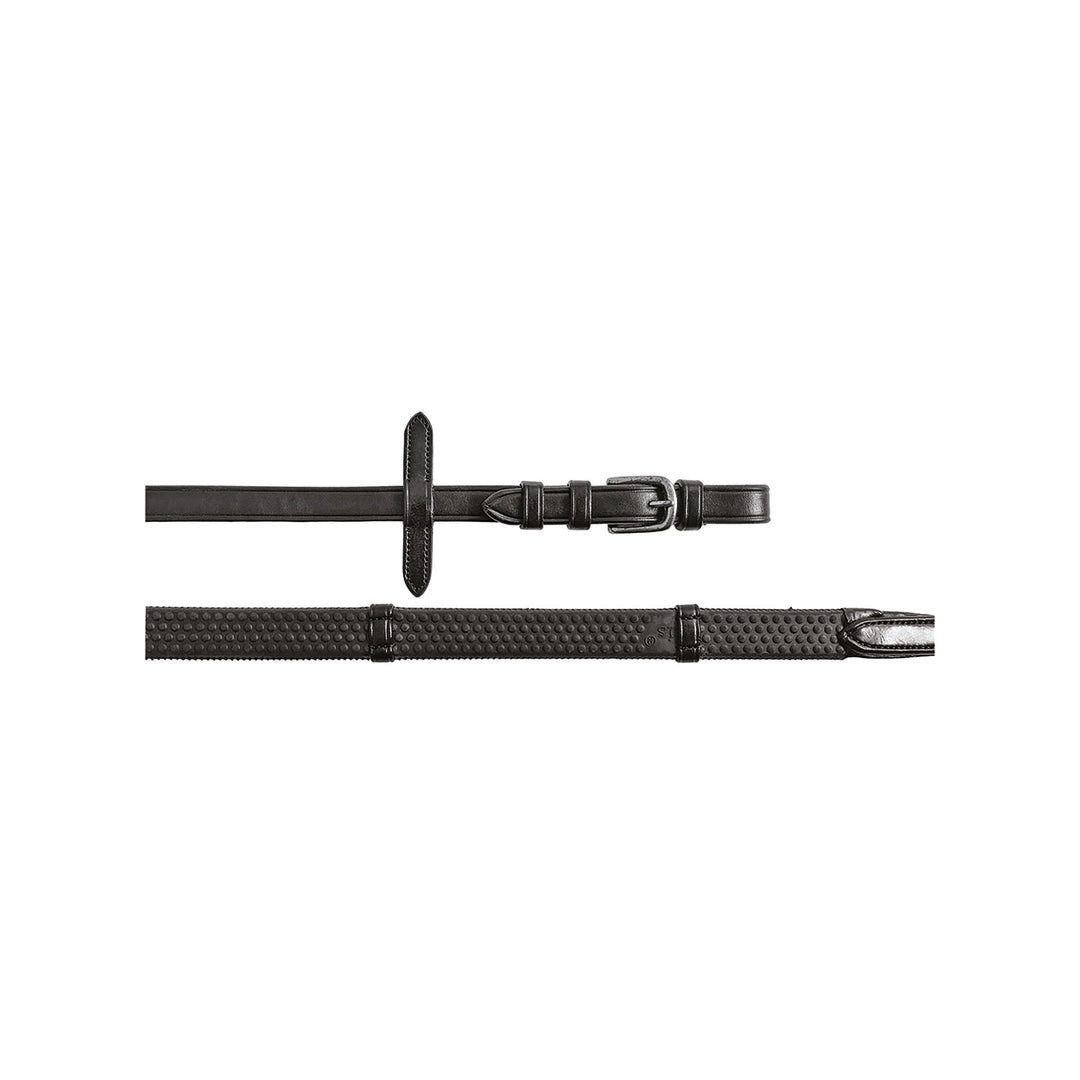 Equestro Reins for English Bridle with Nichel-Plated Buckles - Dark Brown