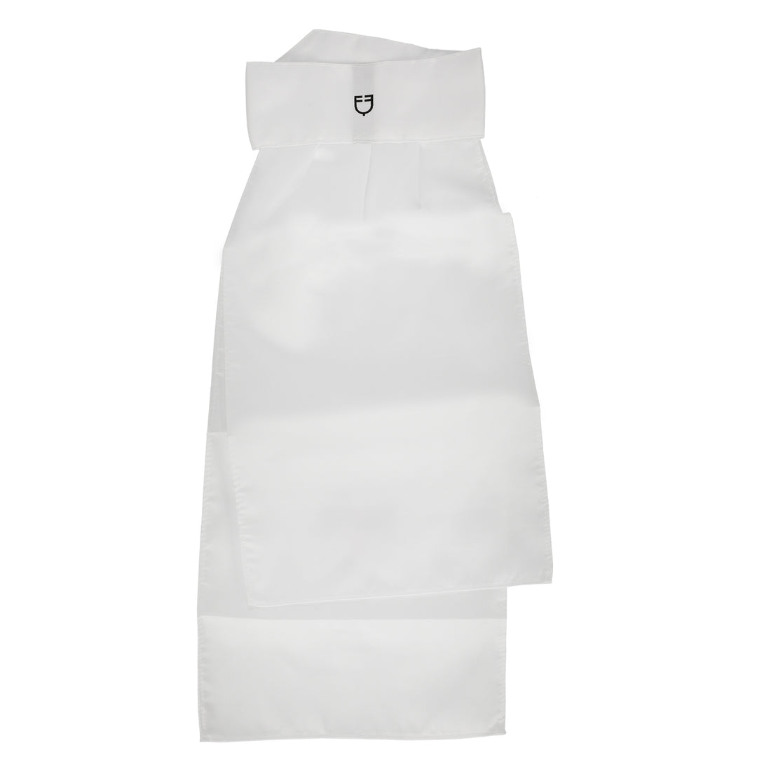 Equestro Competition Plastron with Embroidered Logo - White