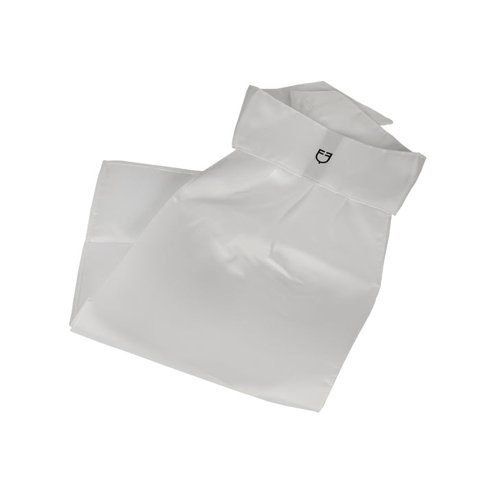 Equestro Competition Plastron with Embroidered Logo - White