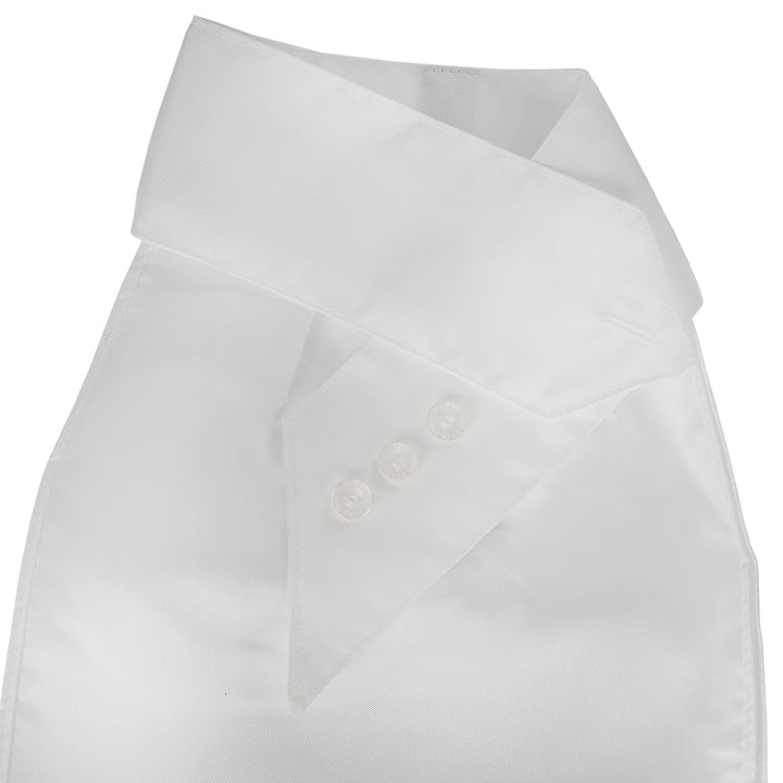 Equestro Competition Plastron with Embroidered Logo - White