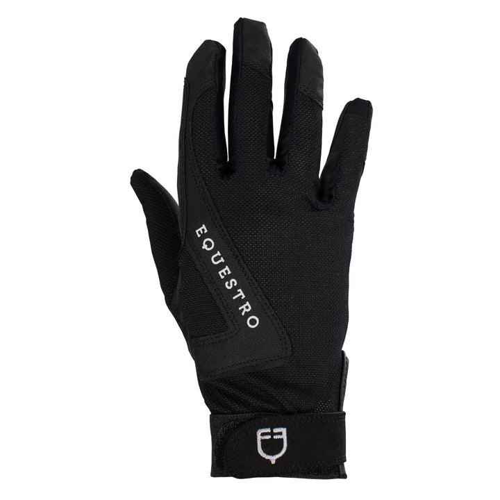 Equestro Gloves in Technical Fabric - White