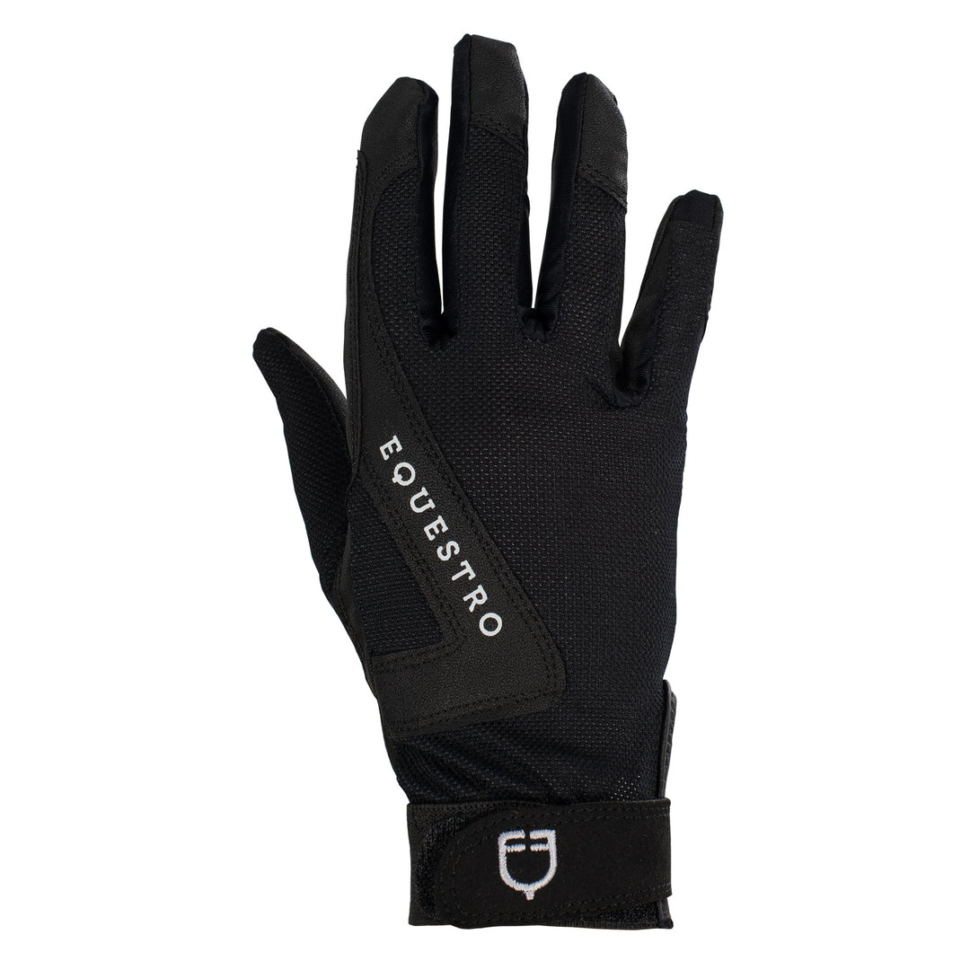 Equestro Gloves in Technical Fabric - White