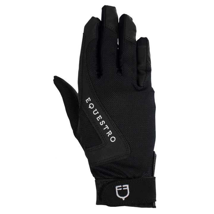 Equestro Gloves in Technical Fabric - White