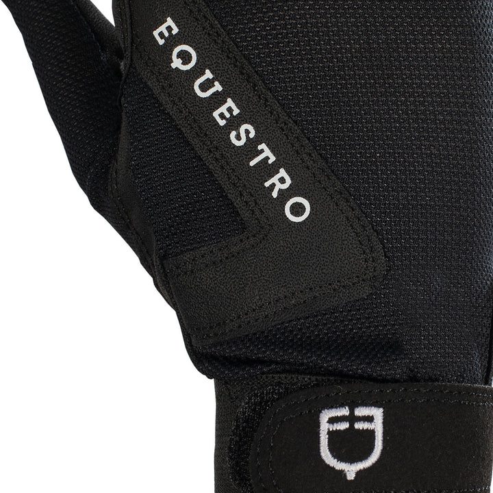 Equestro Gloves in Technical Fabric - White