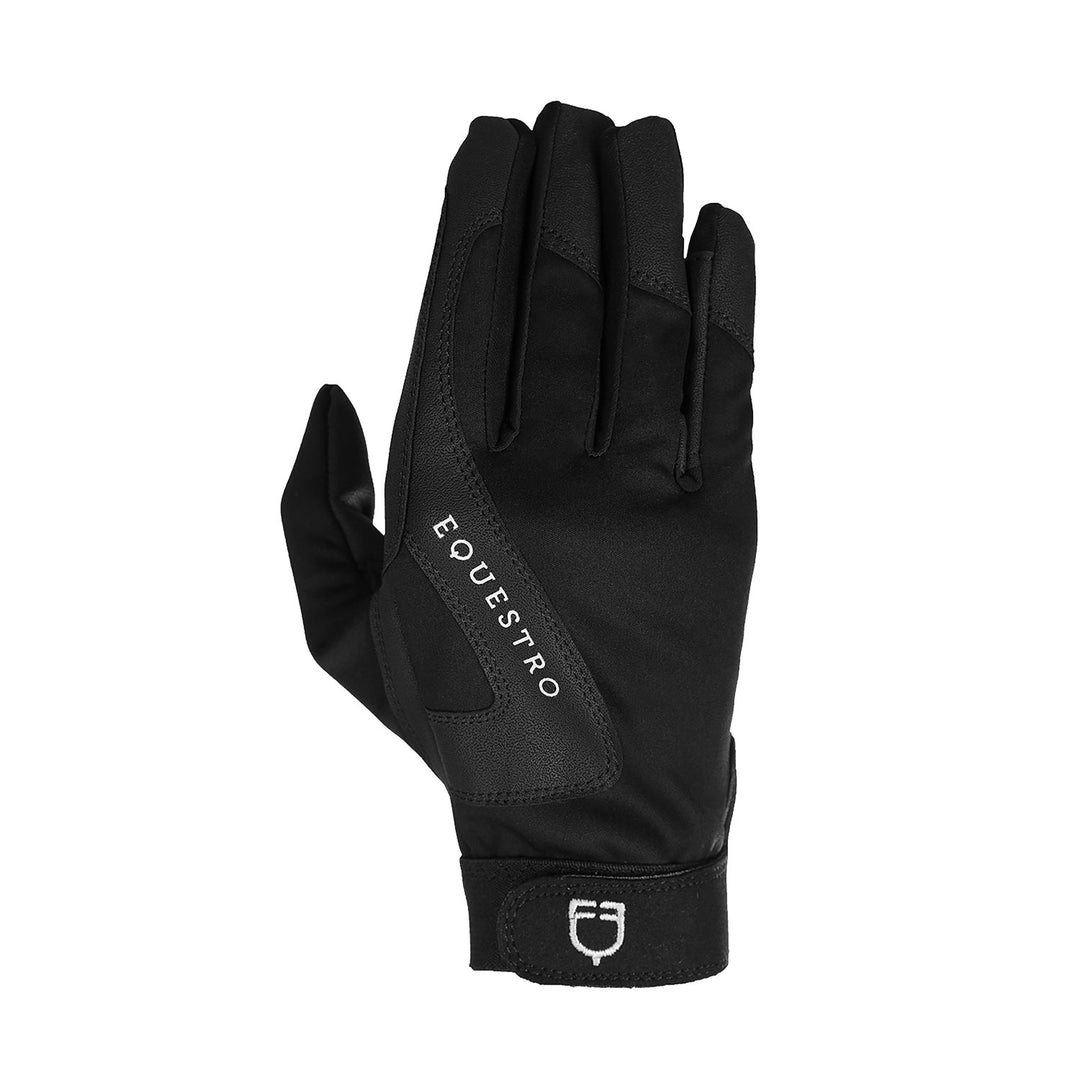 Equestro Technical Fabric Gloves with Fleece Lining - Navy
