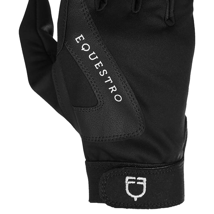 Equestro Technical Fabric Gloves with Fleece Lining - Navy