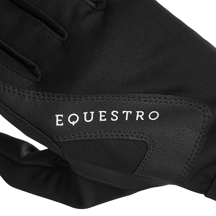 Equestro Technical Fabric Gloves with Fleece Lining - Navy