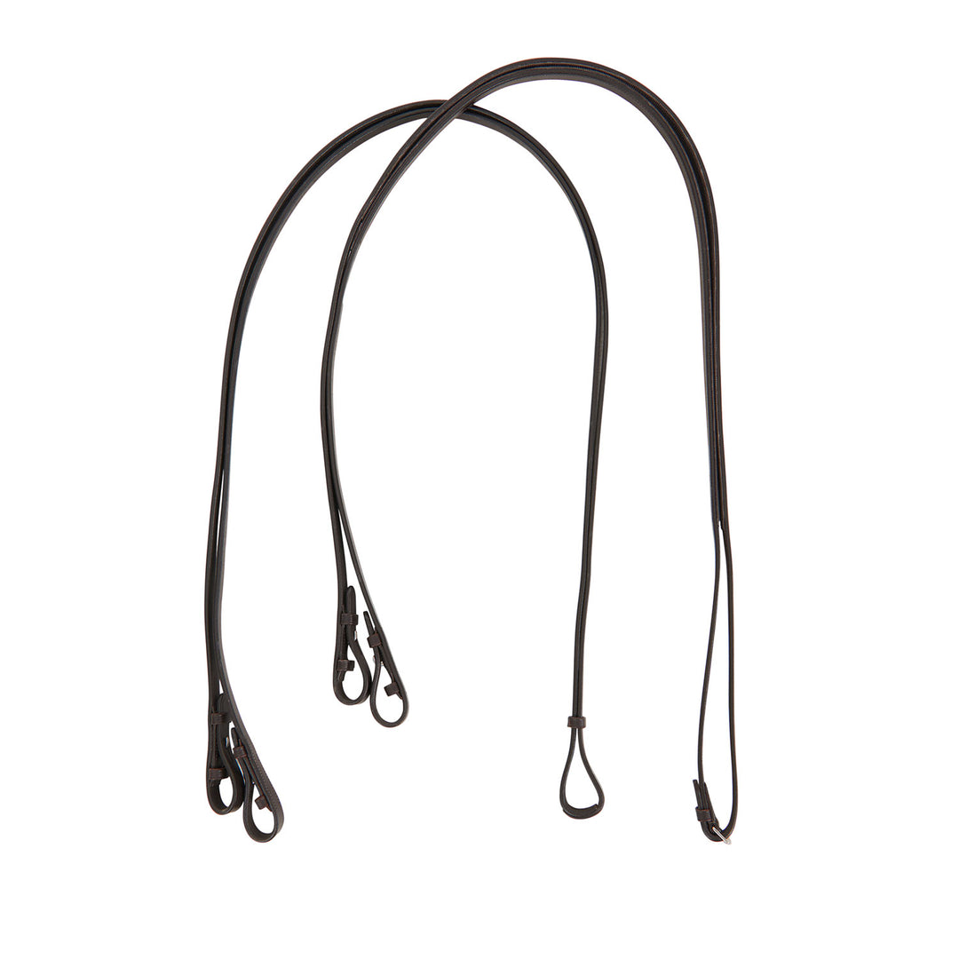 Equestro Leather Double Bridle Dressage Reins