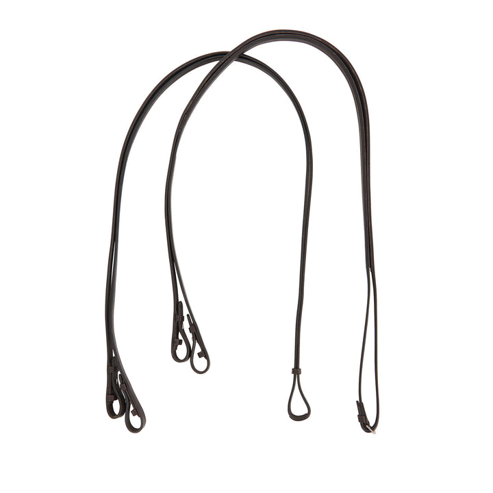 Equestro Leather Double Bridle Dressage Reins