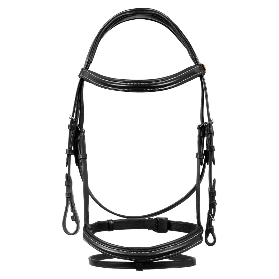 Equestro Raised and Padded Anatomical Bridle - Dark Brown