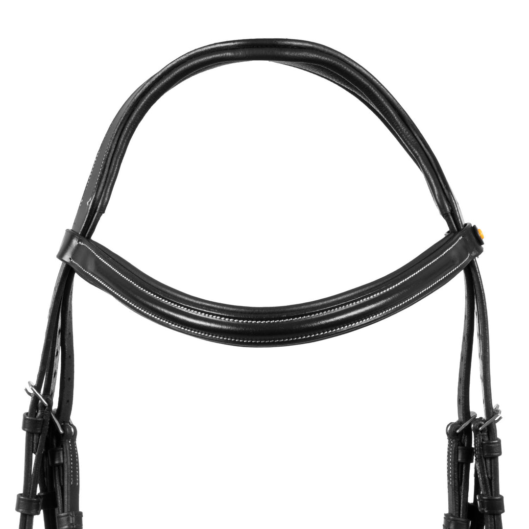 Equestro Raised and Padded Anatomical Bridle - Dark Brown