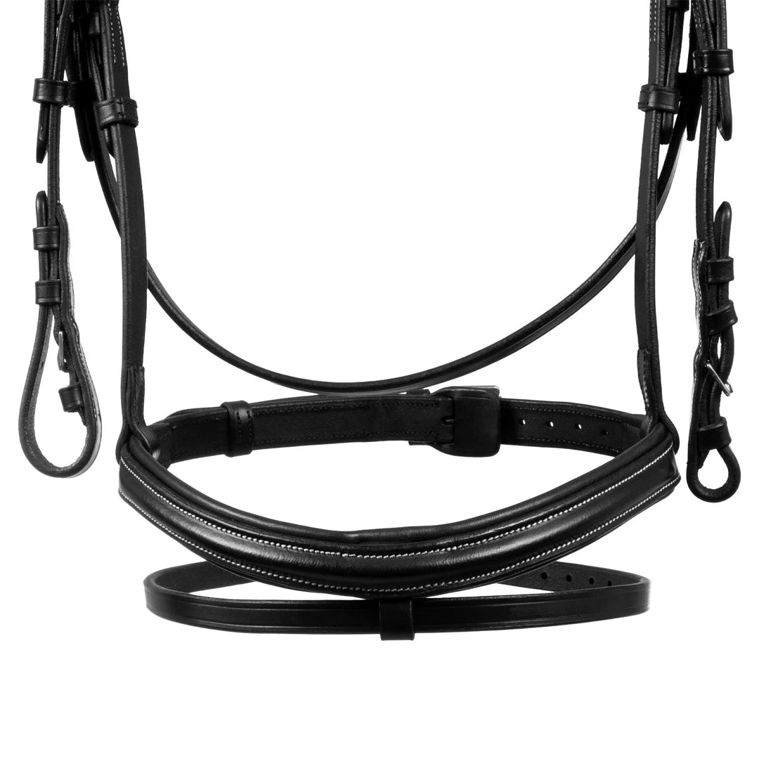 Equestro Raised and Padded Anatomical Bridle - Dark Brown