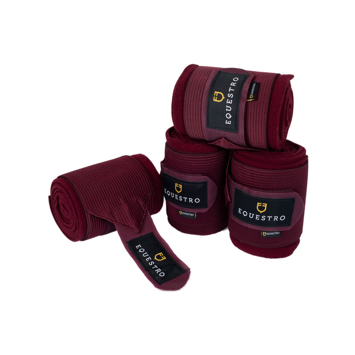 Equestro Breathable Fleece Bandages with Elastic - Yellow