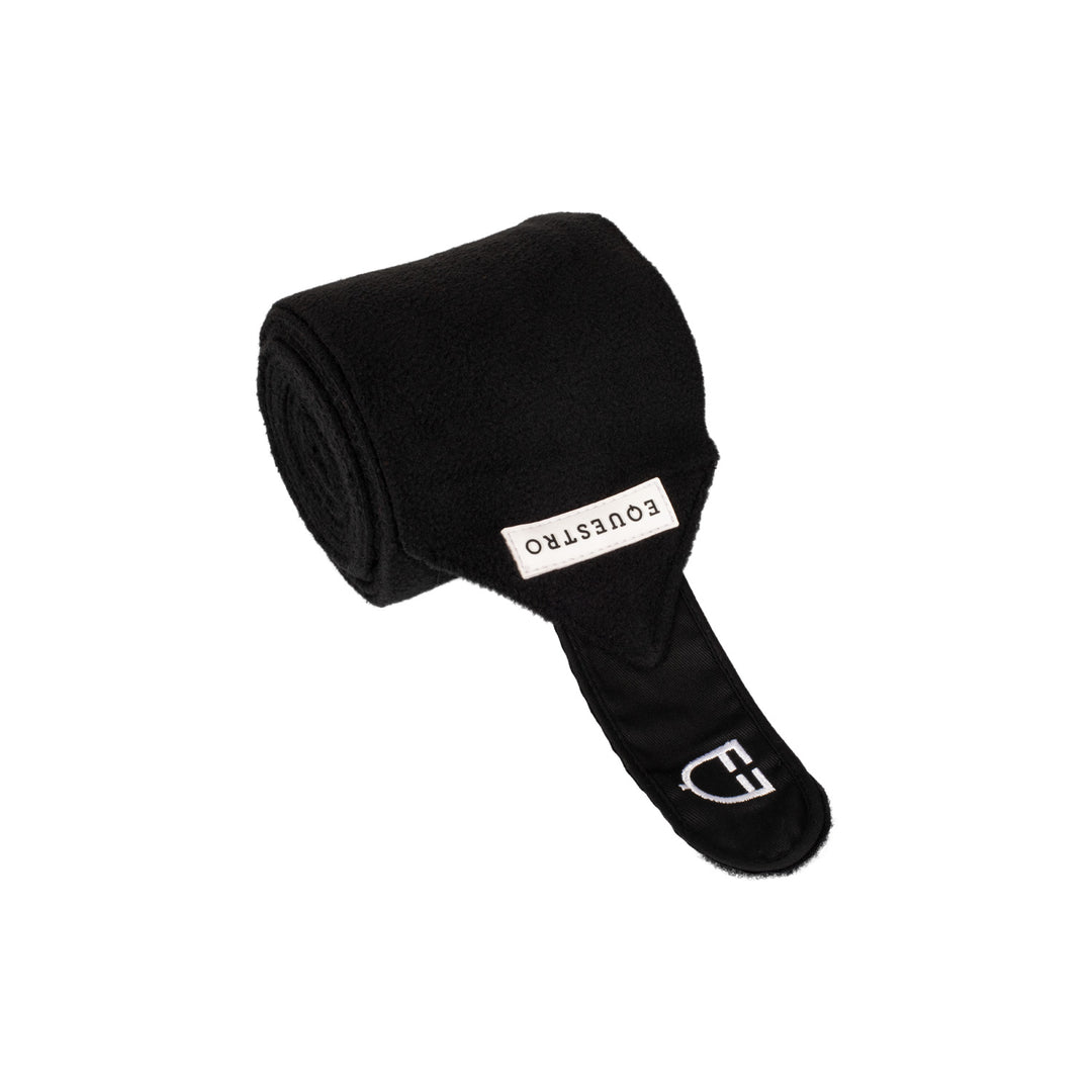 Equestro Breathable Fleece Pony Bandages - White/Red/Grey