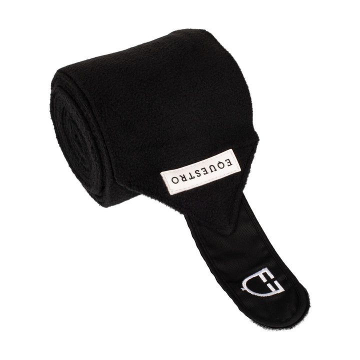 Equestro Fleece Bandages with Hook-and-Loop Fastening - Royal/Black