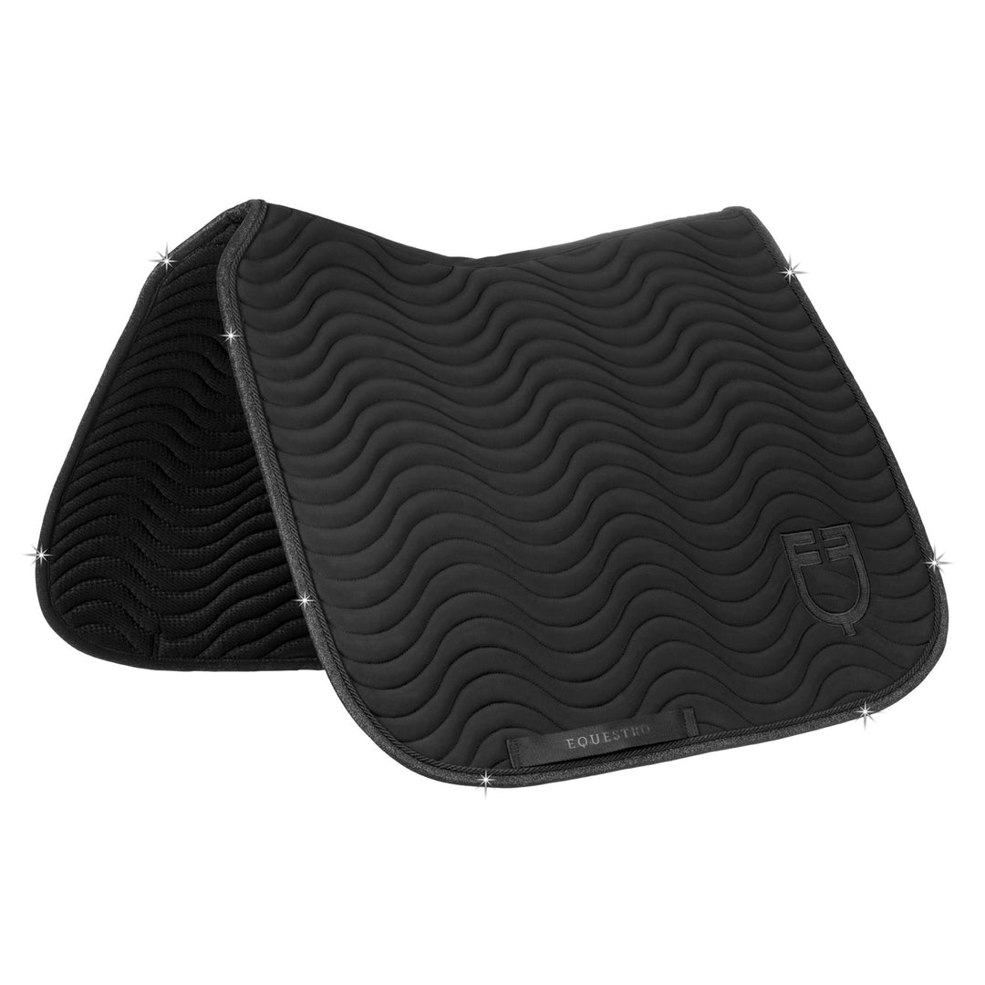 Equestro Universe Wave Dressage Saddle Pad - Black