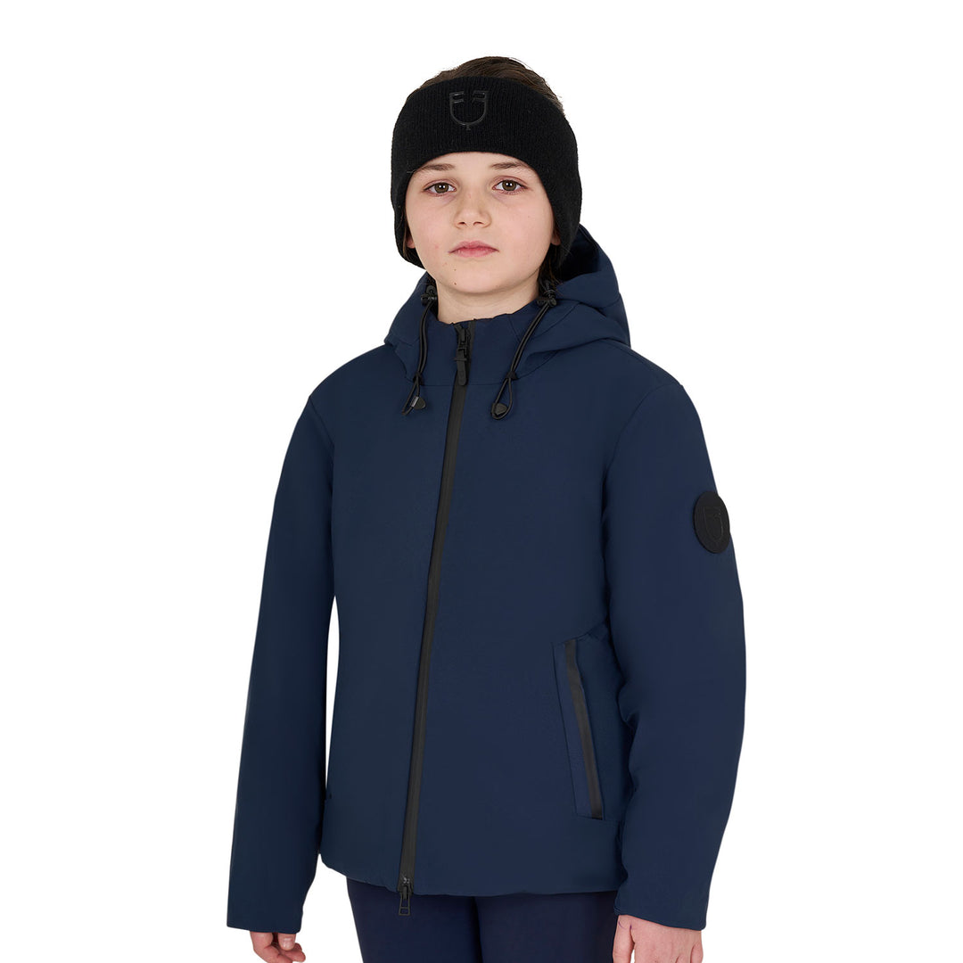 Equestro Unisex Kids Waterproof and Windproof Nylon Jacket - Navy Blazer