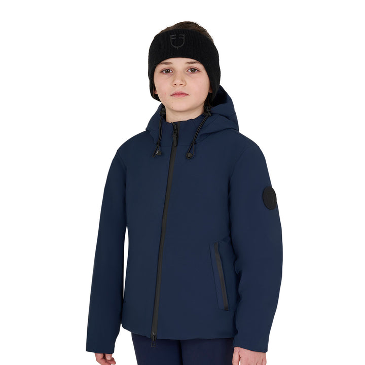 Equestro Unisex Kids Waterproof and Windproof Nylon Jacket - Navy Blazer